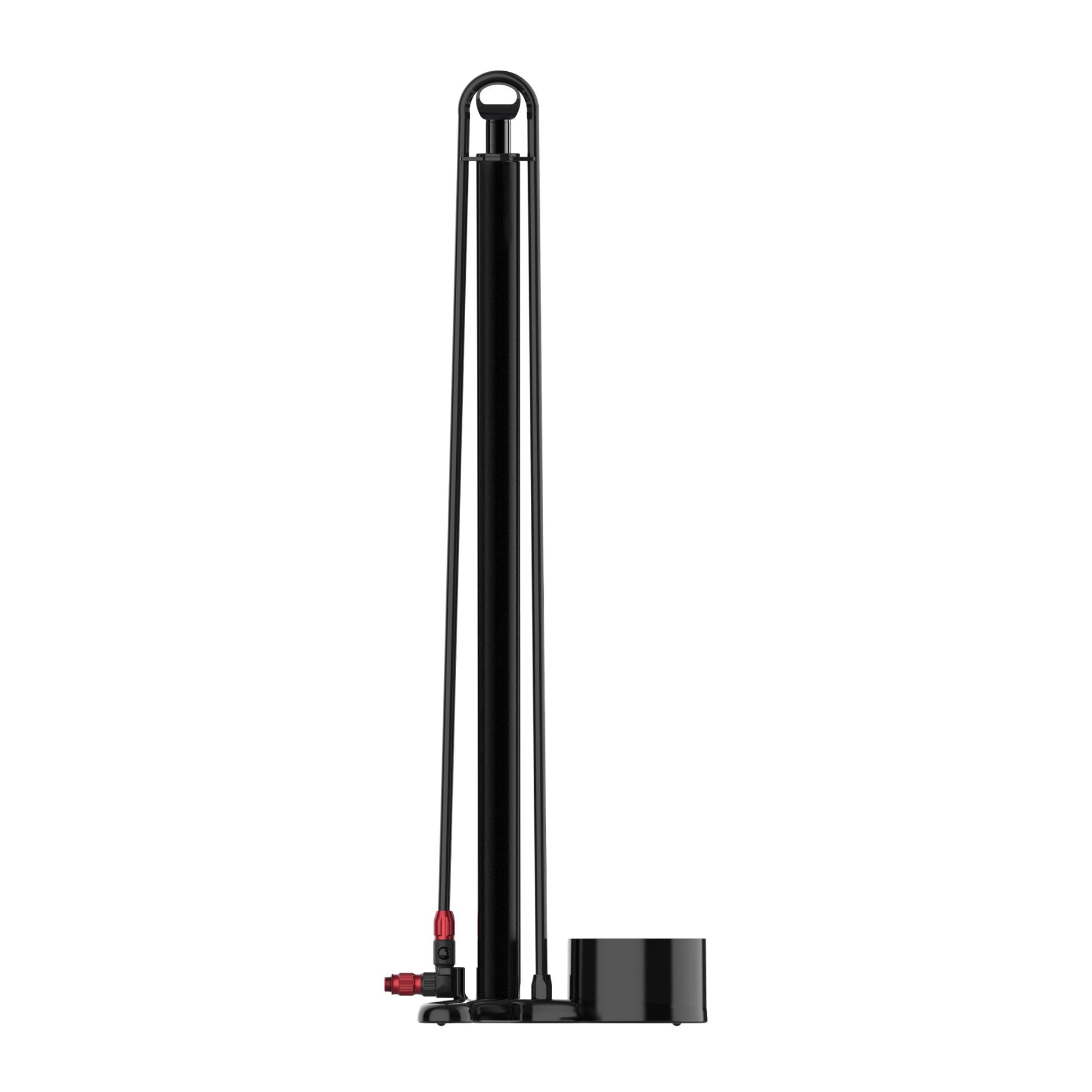 Lezyne golvpump svart med röd ventil och fotstöd