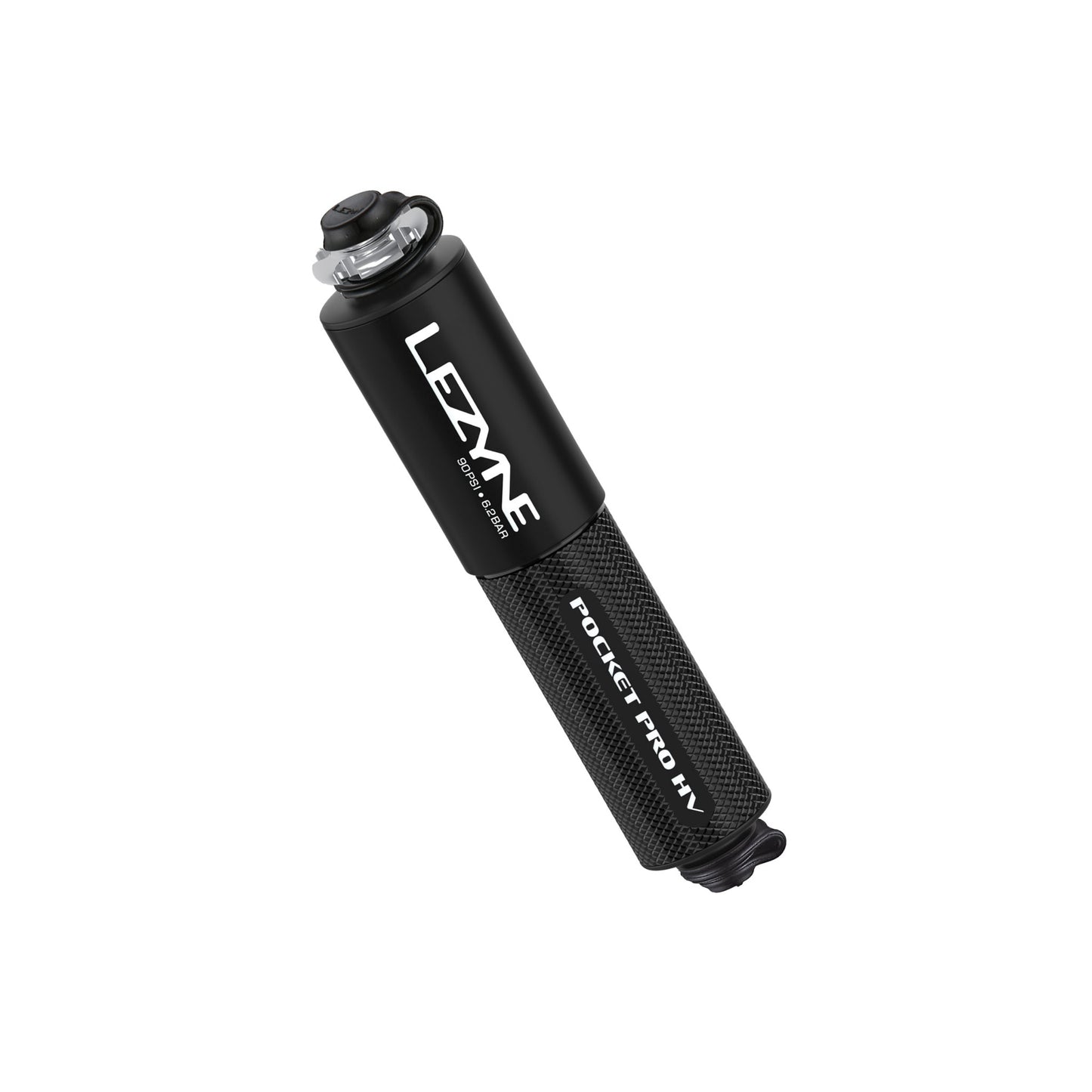 Lezyne handpump Pocket Drive Pro HV, svart cylinder med strukturerat grepp