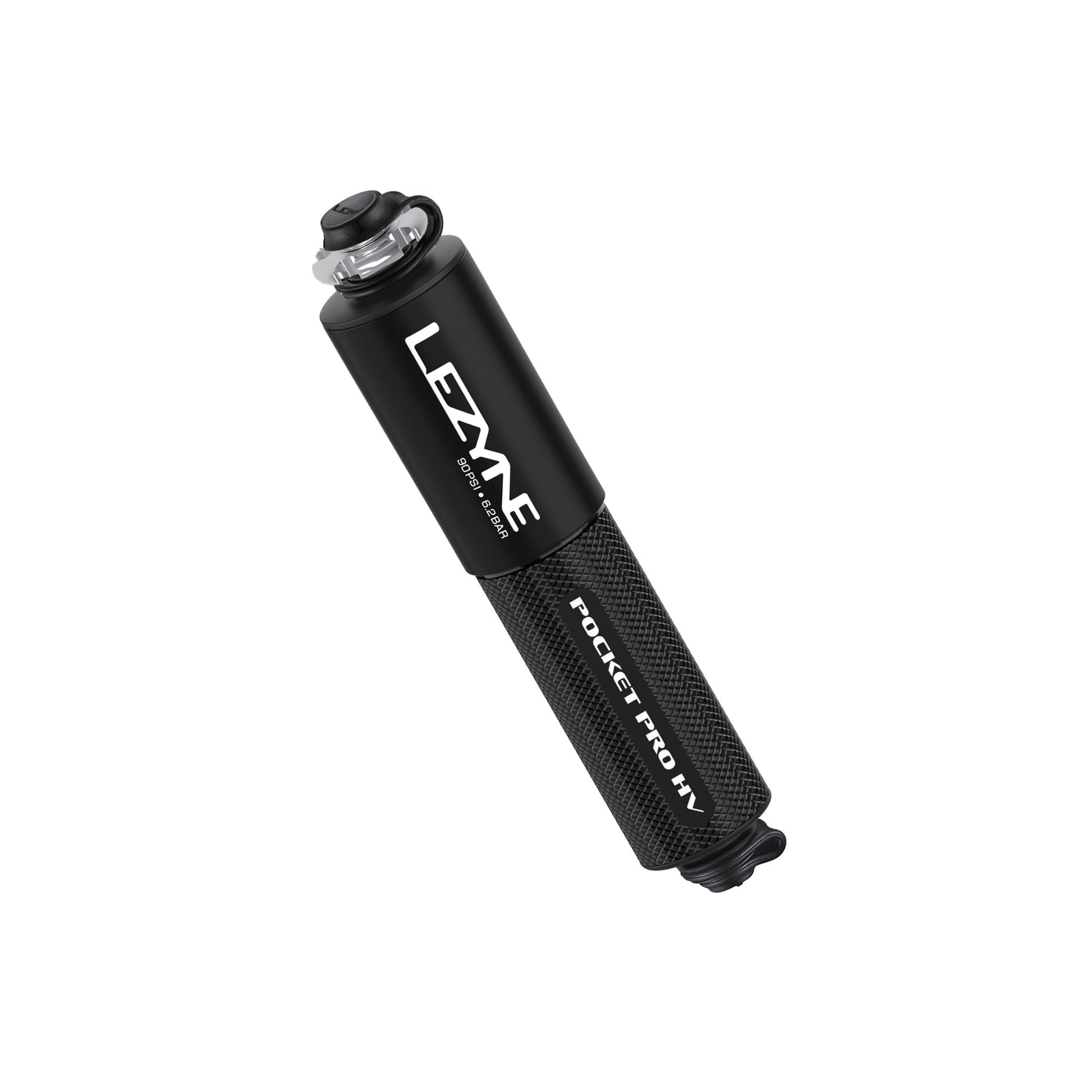 Lezyne handpump Pocket Drive Pro HV, svart cylinder med strukturerat grepp