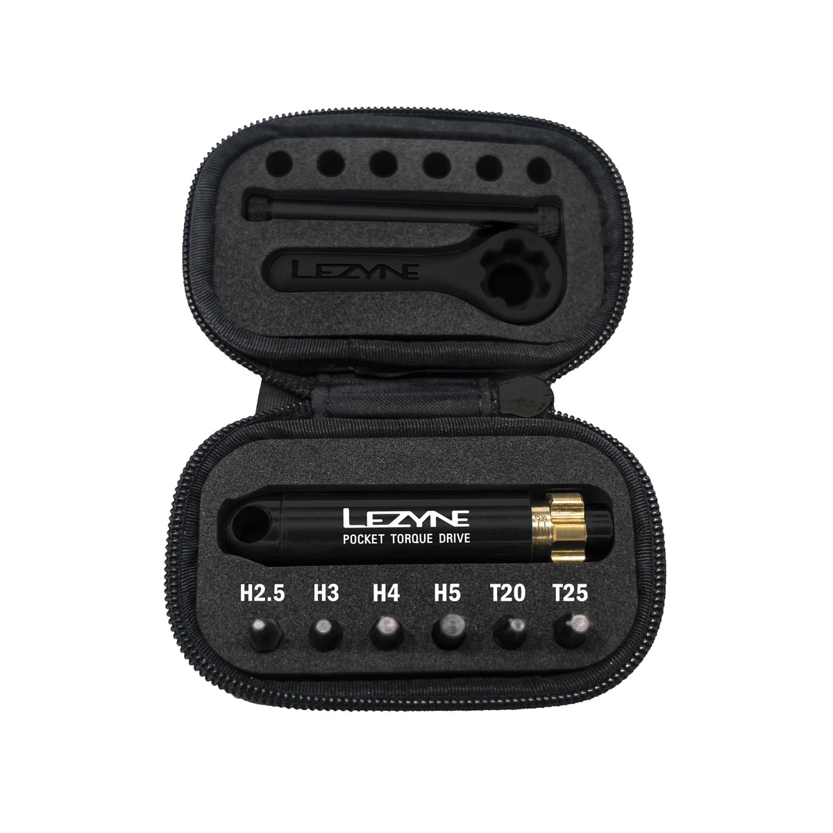 LEZYNE momentnyckel i fodral med bits: H2.5, H3, H4, H5, T20, T25