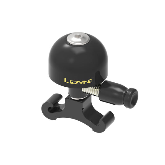 Ringklocka Lezyne Classic med svart kåpa och montering för cykelstyre