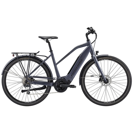 Nishiki Pro SLE elcykel i matt grå med framlyse och pakethållare