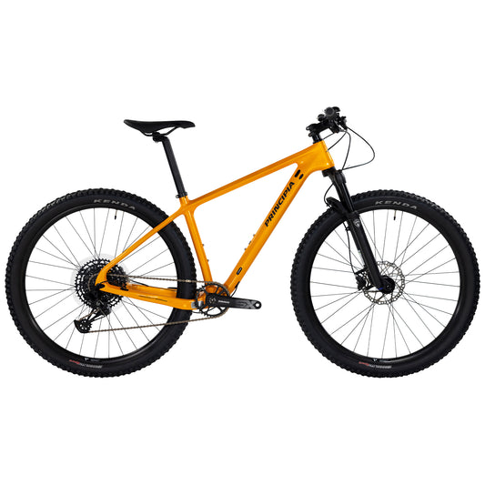 Principia Evoke C20-cykel i blank orange med svart ram och dubbla bromsskivor