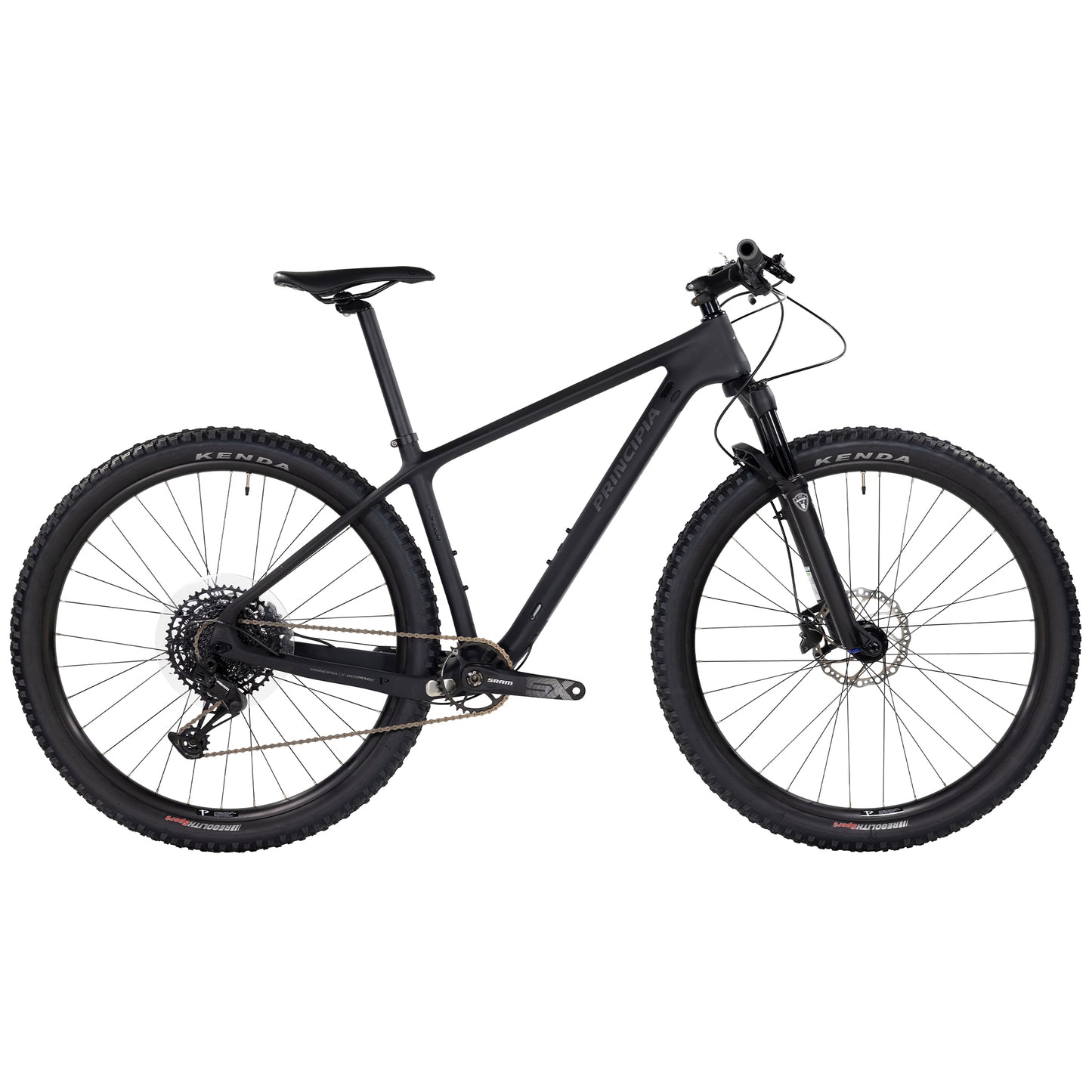 Principia Evoke C20-cykel i matt svart ram med fram- och bakskivbroms