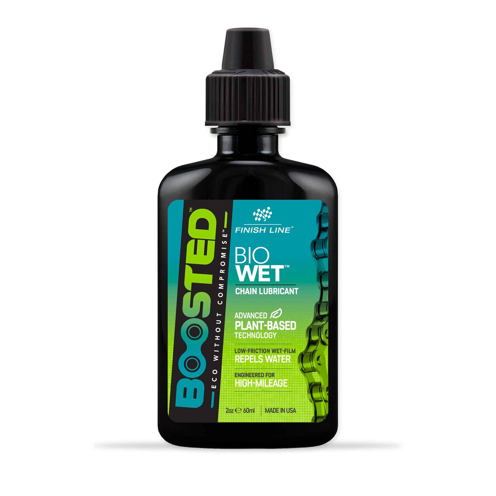 Bio Wet-olja i svart flaska med kork, växtbaserad kedjesmörjning 60 ml