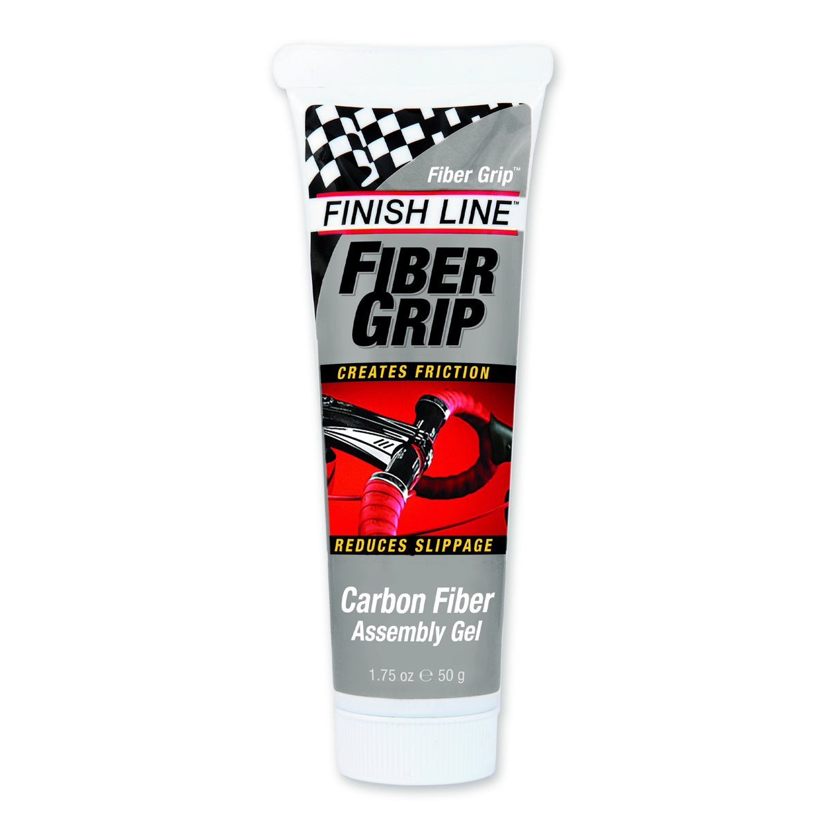 Finish Line Fiber Grip gel, tub 50 g med kolbaserad fiber och friktionsstöd
