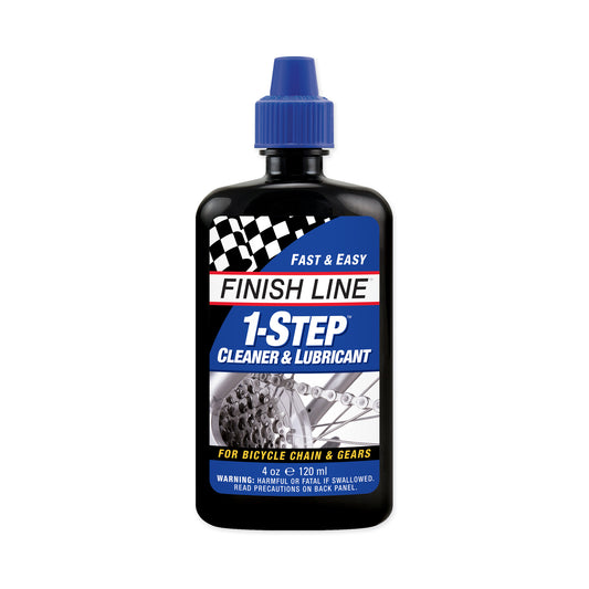 Finish Line 1-stegs smörj- och rengöringsolja 120 ml flaska med blå lock