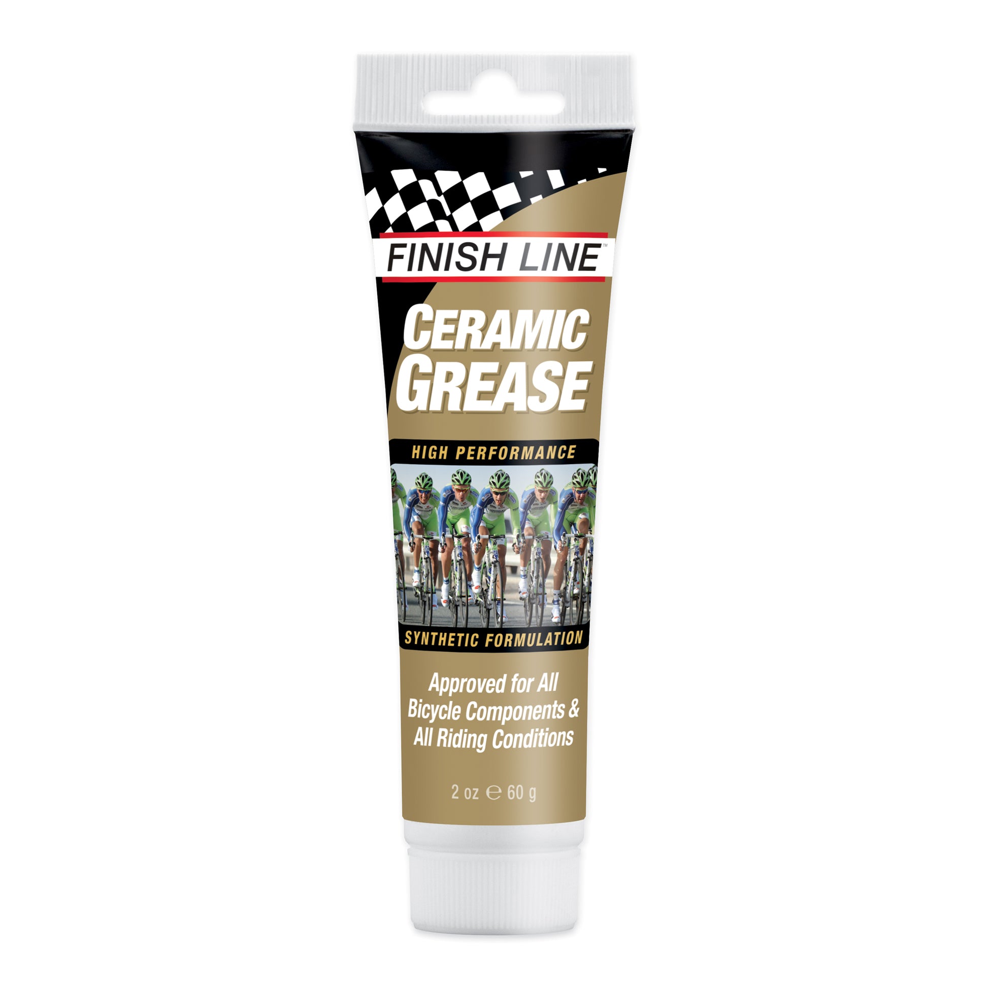 Finish Line keramiskt fett i vit tub med svart etikett