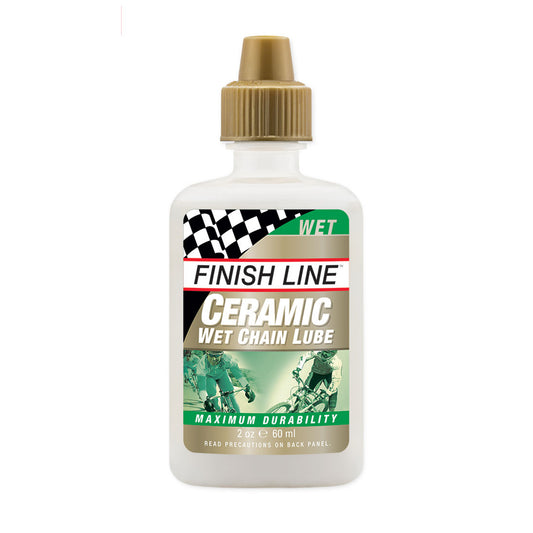 Finish Line ceramiskt kedjelube, våt smörjolja i 60 ml flaska med guldfärgat lock